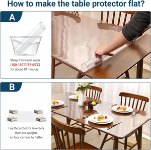 <span class=keywords><strong>Feuille</strong></span> de PVC souple transparente de qualité supérieure, flexible, découpable sur mesure, écologique, de qualité alimentaire, non toxique, au toucher doux - Product Image 3