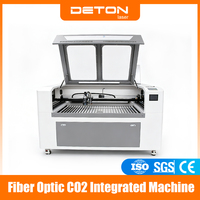 Machine de découpe hybride laser CO2 + fibre haute précision DETON 1390 pour la découpe de métaux et de non-métaux en une seule machine
