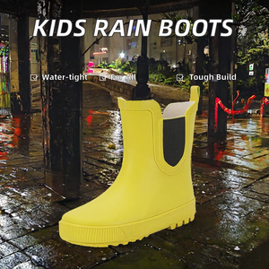 Botas Chelsea Personalizables y Resistentes para Niños, Botas de Lluvia de Goma Natural Impermeables, Zapatos de Lluvia Modernos para Niños Pequeños - Product Image 2