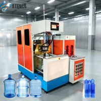 Machine de soufflage de plastique 1 cavité pour la personnalisation gratuite de moules, conception de bouteilles en plastique, machine de soufflage PET 15L pour seaux d'eau jetables en PET