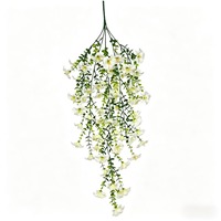 Fleur artificielle murale en soie, imitation eucalyptus et orchidée, maille 45, pour décoration extérieure et intérieure, best-seller transfrontalier en dropshipping