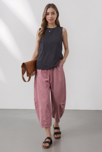 <span class=keywords><strong>Pantalon</strong></span> <span class=keywords><strong>sarouel</strong></span> à taille élastique pour femmes de nouveau style <span class=keywords><strong>pantalon</strong></span> décontracté ample pour la correspondance et les sorties quotidiennes d'été - Product Image 4