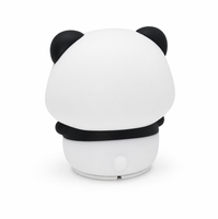 Veilleuse en silicone Panda mignon, rechargeable, à commande tactile, RGB, lampe de chevet pour enfants, lumière de sommeil pour chambre d'enfant, à intensité variable, avec minuterie