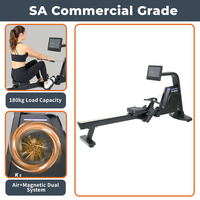 Máquina de Remo Magnética K-FIT Air K5, Equipo de Entrenamiento de Fuerza y Cardio para Gimnasio Comercial, Ejercicio de Cuerpo Completo