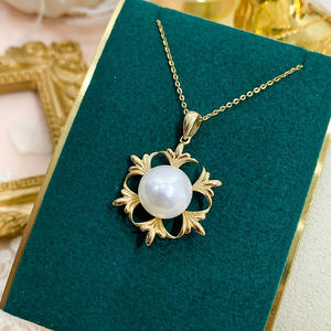 Colgante de Plata S925, Soporte Vacío para DIY, Accesorios para Cuentas de 12-15 mm, Disimulador de Cuentas, Collar de Jade, Colgantes de Perlas, Dijes-30474 - Product Image 2