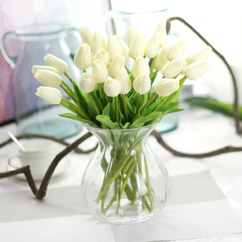 Home Decor Festival Multiple Colors tulips Bouquet Artificial Flowers For Decoration Wedding Artificial