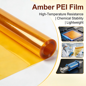<span class=keywords><strong>Film</strong></span> laminé en polyétherimide (PEI) ambré brillant, haute performance, résistant aux températures élevées, écologique, pour téléphone portable - Product Image 1