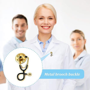 Vente en gros d'épingles en métal de stéthoscope uniformes de soins de santé accessoires décoratifs émail doux époxy médical petits cadeaux chapeaux papillon - Product Image 5