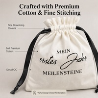 Sac cadeau en toile de coton biologique réutilisable et écologique avec cordon de serrage, impression de logo personnalisé, pochette en lin mousseline, vente en gros pour la lavande