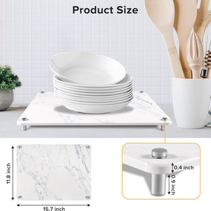 Tapis de séchage de vaisselle de <span class=keywords><strong>cuisine</strong></span> écologique personnalisable Matériau de terre de diatomées antibactérien Tapis et tampons faciles à nettoyer - Product Image 3