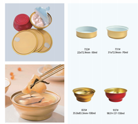 731 #   Bol en aluminium de 80 ml, récipient de qualité alimentaire pour nid d'oiseau, abalone, bouillie, soupe, sauce et nourriture pour animaux de compagnie