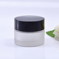 Venta al por Mayor de Frascos de Perfume Vacíos, Envases Cosméticos para el Cuidado del Cabello, Frascos de Vidrio Transparente Esmerilado para Crema, Tapas de Rosca, Superficie Impresa, Tapas de Plástico Negro