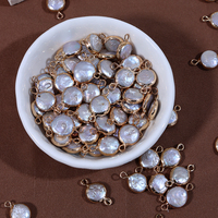 9-10mm bouton baroque placage bordure en or perle naturelle bijoux à bricoler soi-même accessoires perle en vrac en gros
