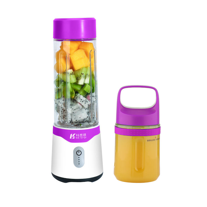 Purple portable juicer  machine feeding baby outdoor