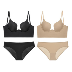 Soutien-gorge push-up sexy pour petites poitrines, avec grand accessoire de maintien, dos nu en U, ensemble pour femmes - Product Image 5