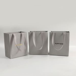 Handle Made Gift Jewelry Cosmetics Packaging Luxury Customized Paper Bags with Logo - Product Image 4