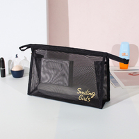 Sac de voyage transparent en PVC avec logo personnalisé, motif lettres tendance, fermeture éclair, petit et grand format, pour maquillage et cosmétiques