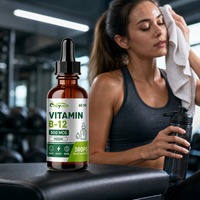 Gouttes liquides de vitamine B12 saveur baies, fabrication OEM, pour complément multivitaminé Multi+ Soutien Immunitaire, 30 portions
