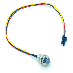 مصباح إشارة للدراجات <span class=keywords><strong>LED</strong></span> RGB قابل للعنونة بطول 30 سم، مع عدسة ناشرة للضوء ورأس معدني مطلي بالنيكل، مقاوم للماء IP67، 5 فولت، سلك 24AWG، 8 مم - Product Image 6