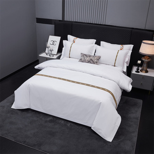 Hoteles con clasificación de estrellas, hoteles con ropa de <span class=keywords><strong>cama</strong></span> de <span class=keywords><strong>lino</strong></span>, alojamientos familiares, fundas de edredón de tela tejida bordada, sábanas, ropa de <span class=keywords><strong>cama</strong></span>, juegos de cuatro piezas - Product Image 3
