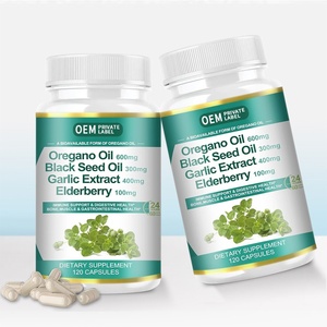 Capsules de soutien immunitaire et d'énergie Huile d'origan Extrait d'ail Feuille d'olivier Huile de nigelle pour adultes - Avantages pour la croissance des cheveux 60 unités - Product Image 6