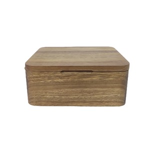Fabricant de boîtes en bois, boîtes en bois massif, boîtes pour huiles essentielles et cordyceps, boîtes cadeaux carrées en bois d'acacia avec couvercle à clapet. - Product Image 2
