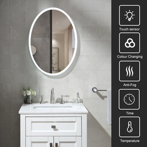 Pantalla de espejo <span class=keywords><strong>Led</strong></span>, luces de respaldo de hierro blanco, espejo <span class=keywords><strong>Led</strong></span>, espejo de pared para Baño - Product Image 4