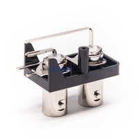 Adaptateur BNC double connecteur femelle BNC coudé pour PCB 50ohm 75ohm pour CCTV 3GHz