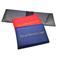 Porte-cartes d'identité en cuir PVC souple personnalisé Porte-cartes de sécurité sociale Porte-cartes Medicare en plastique portable Protecteur de porte-cartes