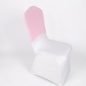 Housses de chaise demi-élastiques en tissu Spandex/Polyester réutilisables et écologiques pour mariages, banquets, événements, personnalisables – Vente en gros - Product Image 1