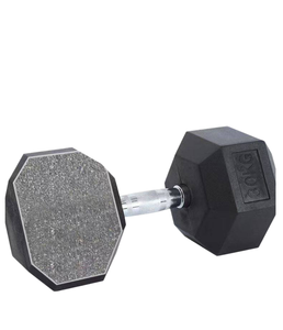 Cast Iron Hexagon Rubber-coated <b>Dumbbell</b> Durable Comfortable Noise-Reducing Cast Iron for Fitness Exercises - Product Image 5