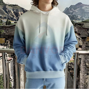 Customize <b>Pink</b> Spandex/Polyester Solid Acid Sweatshirt Long Sleeved Hoodies Embroidered Pockets Loose Fit Men's Pullover Spring - Product Image 3