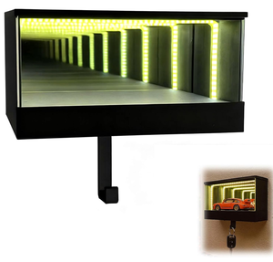 Soporte de Pared 3D para Llaves de Coche con Espejo Infinito, Decoración de Hogar, Llavero de Lujo con Luz LED para Garaje - Product Image 1