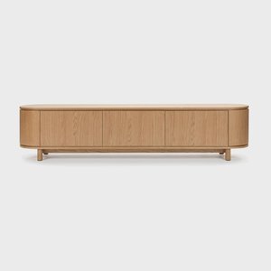 Mueble para <span class=keywords><strong>TV</strong></span> de Madera Sólida Estilo Moderno de Mediados de Siglo, Consola Multimedia Minimalista para Sala de Estar Pequeña, Gabinete de Almacenamiento para Comedor - Product Image 2