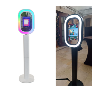 Coque de Photobooth Selfie Ovale Personnalisable pour iPad, Machine Professionnelle Légère pour Location <span class=keywords><strong>d</strong></span>'Événements et de Mariages - Product Image 1
