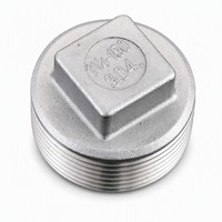 Bouchon carré en acier inoxydable 304 BSPP BSPT, filetage mâle de 1/8 à 1 pouce, raccords de tuyauterie forgés à froid, marque ZL, garantie 1 an