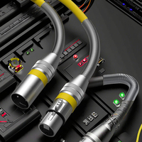 Câble audio-vidéo XLR 3/5 broches blindé en feuille de cuivre pur 22AWG, 5m, mâle-femelle, pour fabricants OEM et grossistes