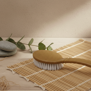 Brosse de bain à long manche en paille de blé et en balle de riz, prix compétitif, légère, avec logo personnalisé pour le corps, la meilleure qualité - Product Image 3