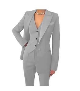Nuevo último diseño de manga larga para mujer, trajes formales, conjunto de chaqueta y pantalones para mujer, trajes estampados para mujer - Product Image 4