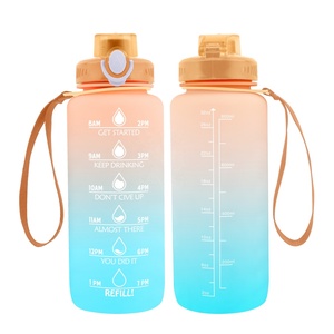 Botella Deportiva de Plástico de 1 Litro/32oz con Logotipo Personalizado, Botella para Bebidas de Gimnasio con Sublimación para Bodas, Venta al Por Mayor - Product Image 1
