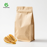 Sacs en papier kraft octogonaux scellés sur mesure, avec fenêtre transparente, format personnalisé, pour aliments en conserve, directement de l'usine