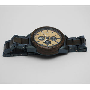 학년 신사 사용자 정의 석영 시계 일본 운동 최신 디자인 패션 대리석 얼굴 우아한 나무 케이스 - Product Image 3