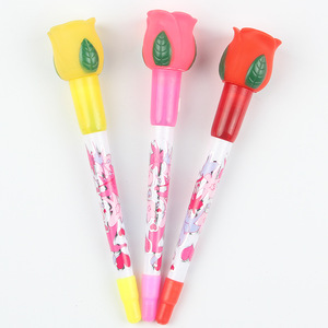 Stylo publicitaire personnalisé avec lumière LED, motifs football, basketball, cœur, rose, sapin de Noël, pour enfants - Product Image 5
