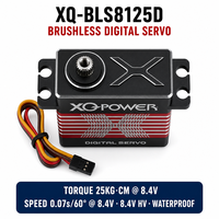 Servomoteur numérique sans balais XQ-BLS8125D 25kg 0.07s rapide, étanche, engrenages en acier inoxydable, boîtier en aluminium CNC, 8.4V, vente en gros pour UAV
