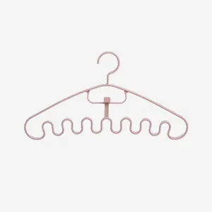 Multifunctional Wavy Design Coat Hanger Underwear Strap Scarf Coat Hangers Storage Anti Slip Traceless Plastic Clothes Hanger