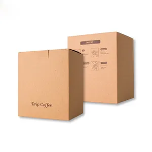 Drip Filter Coffee Boxes Folding Kraft Black Cardboard Coffeefood Leisure Box Spot