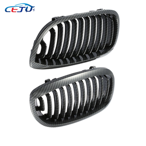Rejilla delantera de riñón doble para BMW, parrilla de carreras con apariencia de fibra de carbono, para modelos <span class=keywords><strong>E46</strong></span> Coupe <span class=keywords><strong>325Ci</strong></span>, 330Ci, LCI, 2DR, años 2003 a 2006 - Product Image 4