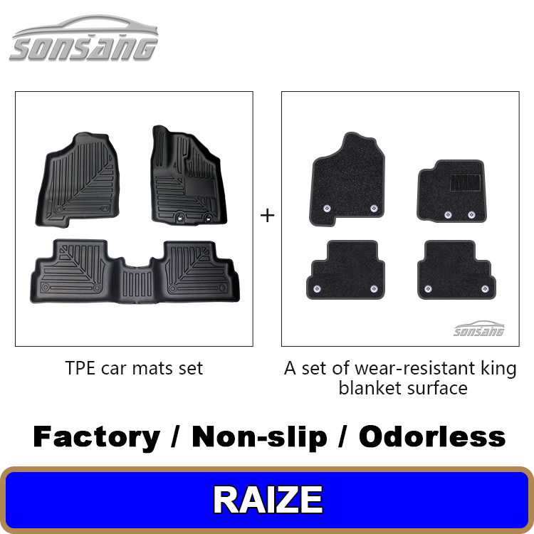 Doble capa para alfombrillas de coche Toyota Raize