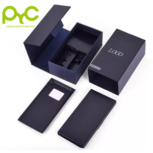 Caja de embalaje con diseño de logotipo personalizado para teléfono móvil, caja negra de Papel kraft para accesorios de teléfono, precio directo de fábrica - Product Image 1