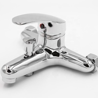 Mitigeur thermostatique mural ITALOMIX pour bain et douche, corps en alliage de zinc poli argenté, poignée unique, robinet de baignoire eau chaude et froide